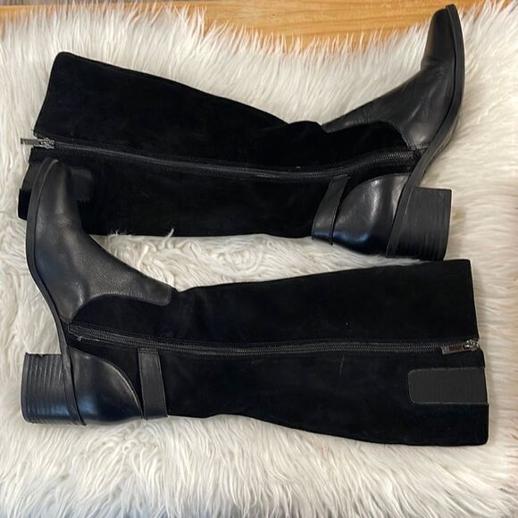 ANNE KLEIN LEATHER BOOTS SIZE 7M - Picture 1 of 10